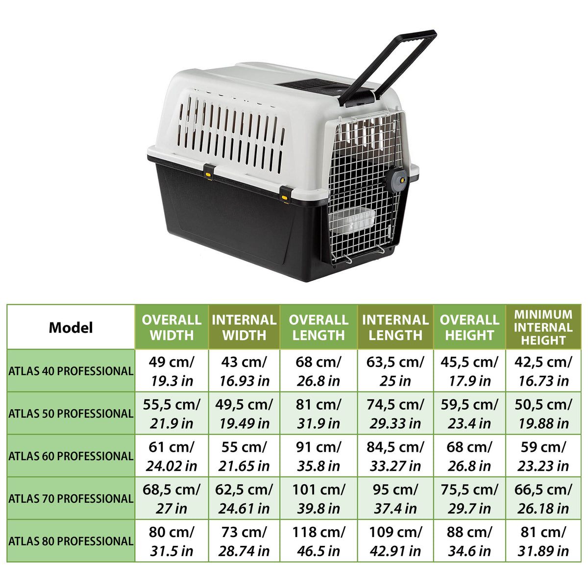 Ferplast ATLAS 40 ペットキャリー キャスター付き 3-0190029012_5be2a67d-11a4-