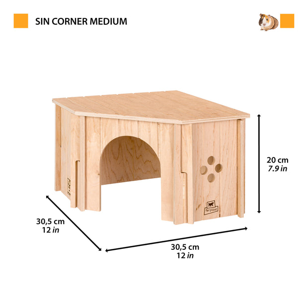 SIN CORNER Wooden Corner House for Small Animals