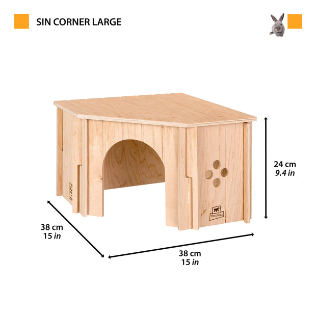 SIN CORNER Wooden Corner House for Small Animals