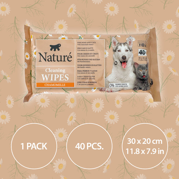 CHAMOMILE DOG AND CAT WIPES  NATURÉ  (X40)