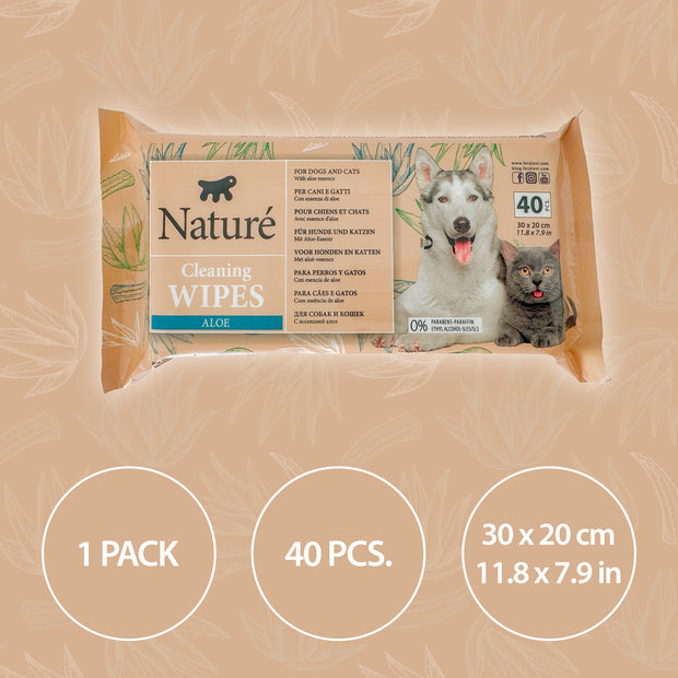 ALOE VERA DOG AND CAT WIPES NATURÉ (X40)
