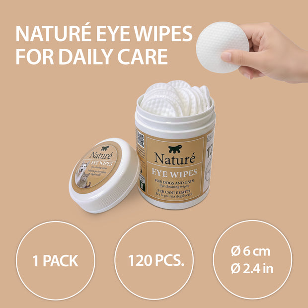 DOG AND CAT EYE CLEANING WIPES   NATURÉ(x120)