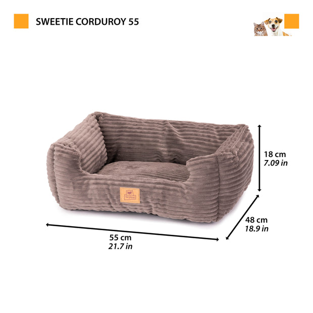 SWEETIE CORDUROY Soft bed for dogs and cats