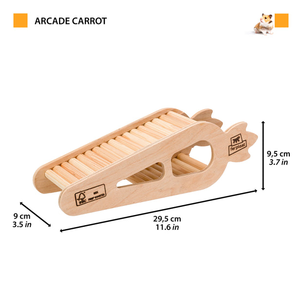 ARCADE CARROT Wooden hamster toy