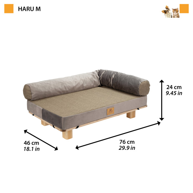 HARU Wooden Dog and Cat Bed
