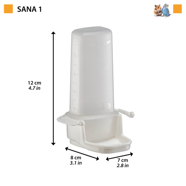 Water or food dispenser for hamsters and birds