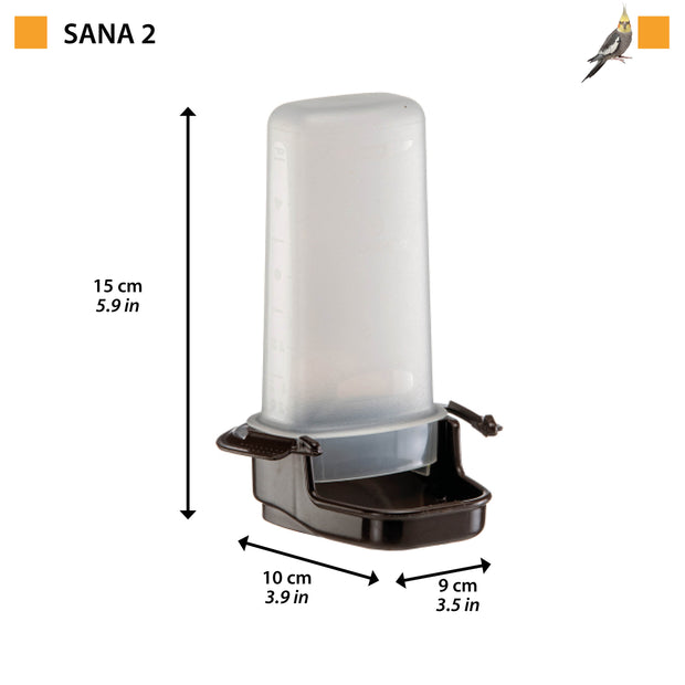Water or food dispenser for hamsters and birds