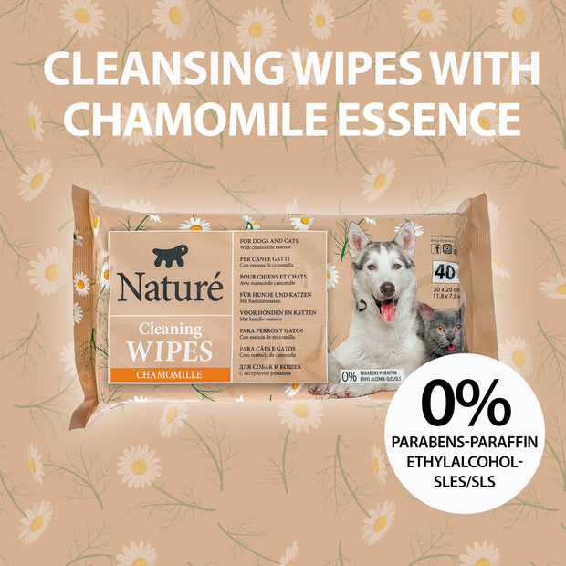 CHAMOMILE DOG AND CAT WIPES  NATURÉ  (X40)