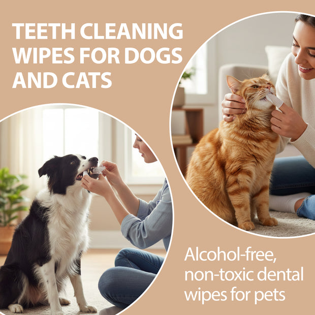 DISPOSABLE DENTAL  FINGER PADS FOR DOGS AND CATS NATURÉ (x50)