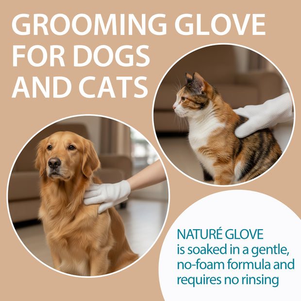 COCONUT CLEANSING DOG AND CAT  GLOVES NATURÉ (X8)