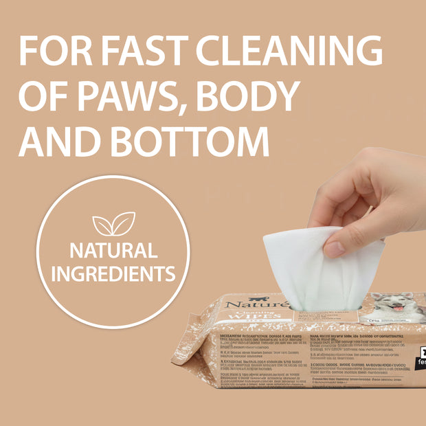 TRAVEL POCKET WIPES FOR DOGS AND CATS NATURÈ (x8)