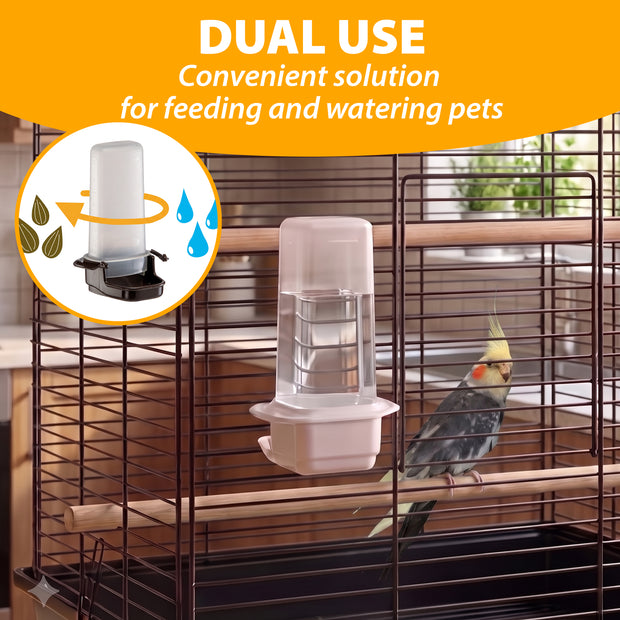 Water or food dispenser for hamsters and birds
