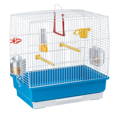 Ferplast Ferplast Cage pour Canaris et Oiseaux Exotiques CANTO, Petite Cage  de Reproduction avec Séparation et Accessoires