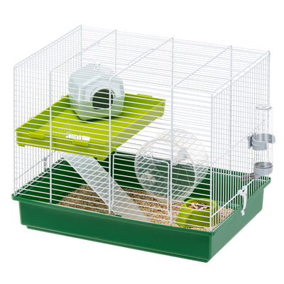 Ferplast Large Hamster Cage, Mouse Cage MULTIPLA Hamster, in Metal Mesh and  Recycled Plastic, with Accessories, Modular, Black,Small