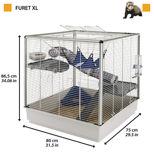 Cage furet & rat 93,5 x 63 x 84 cm D671-1
